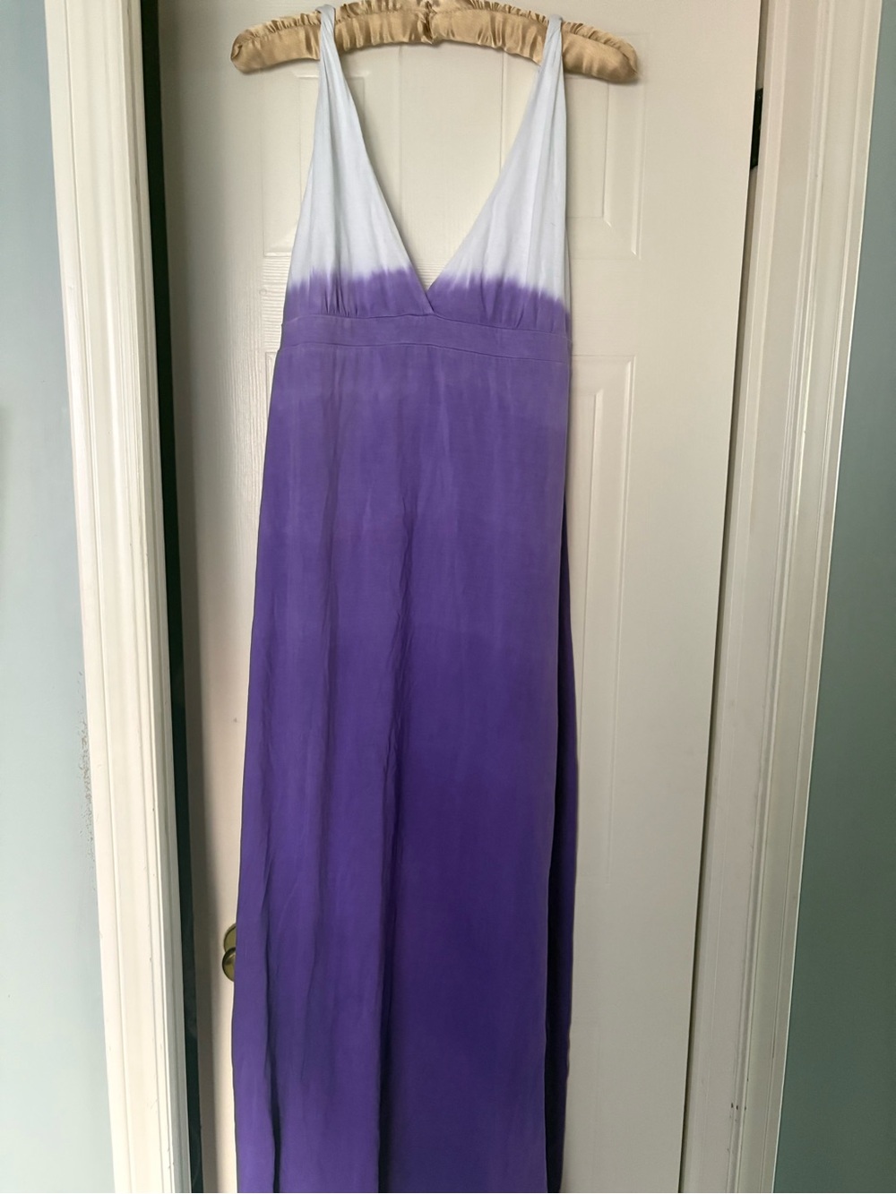 Melissa White and Purple Ombre Maxi Dress